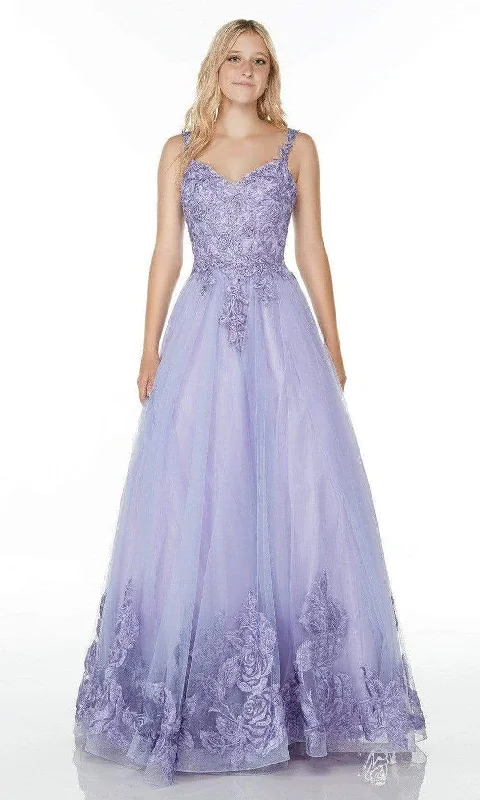Boutique Styles Alyce Paris - 61131 Sleeveless Floral Embroidered Ballgown