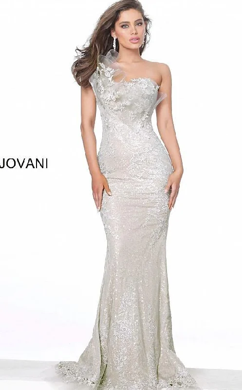 Women's Fashion Hotspots Jovani 03904 Long Mother of the Bride Lace Dress