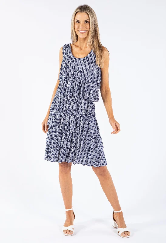 Limited-Time Weekend Offers Chain Print Tiered Dress