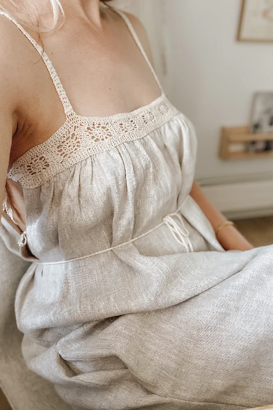 Vintage Look Clemence Linen Dress