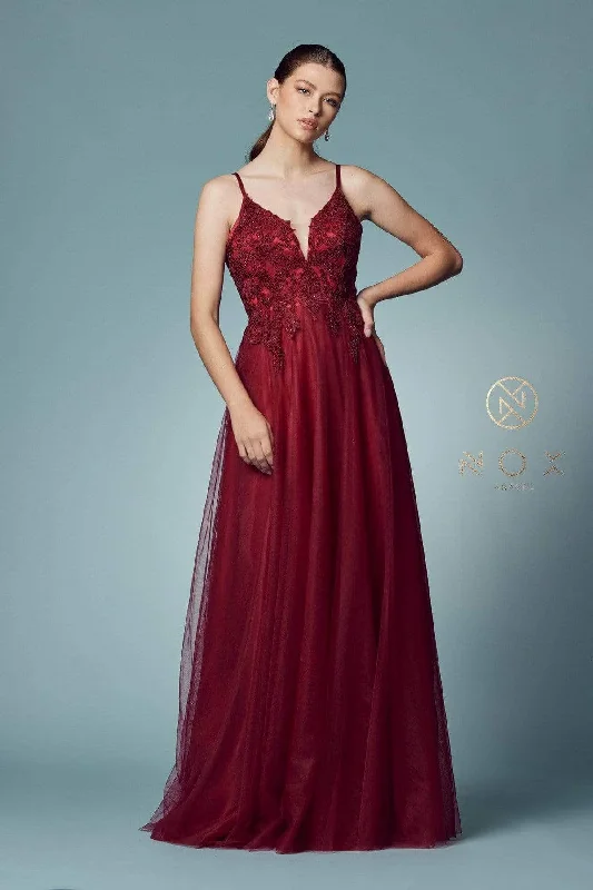 Online Boutiques Nox Anabel - Spaghetti Strap A-Line Prom Gown R357