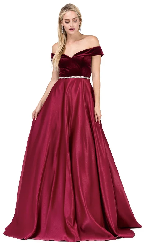 Casual Fashion for Women Dancing Queen - 2478 Embellished Off-Shoulder Homecoming Ballgown