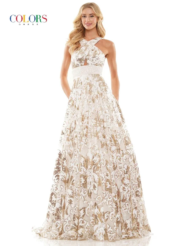 Boutique Styles Colors 2918 Colors Long Sleeveless Prom Dress