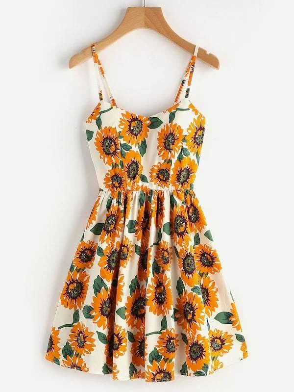 Exclusive Deals Online Plus Floral Print Cami Dress