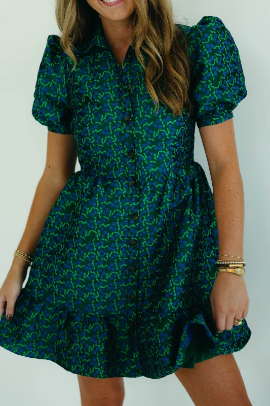 Elevate Your Wardrobe Kenzie Mini Dress - Green/Blue