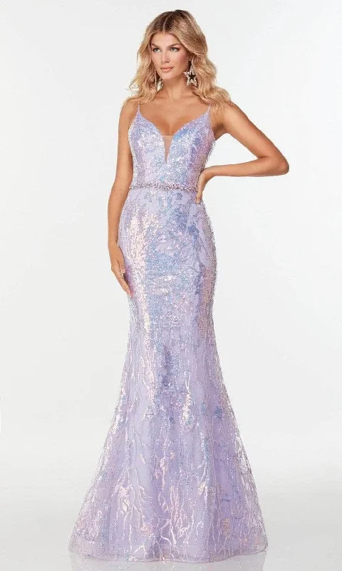 Big Sale Event Alyce Paris - 61090 Sequin Embellished Trumpet Long Gown