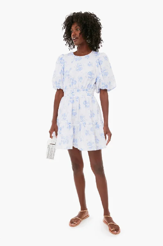 Huge Price Cut Blue Chintz Terry Mini Dress