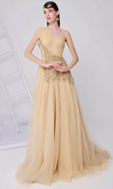 Shop The Hottest Deals MNM Couture B1110 - Bead Embroidered Asymmetric Evening Gown Shop The Hottest Deals MNM Couture B1110 - Bead Embroidered Asymmetric Evening Gown
