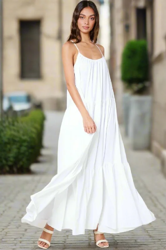 Women's Evening Apparel Maxi Sun Dress With Pockets