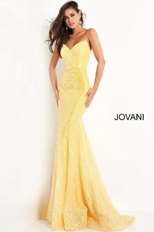 Comfort Centric Apparel Jovani 04831 Prom Long Strapless Sequin Prom Dress