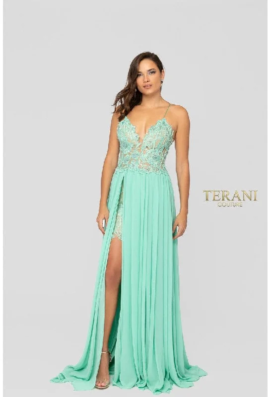 Outlet Clothing Terani Couture 1913P8324 Sexy Long Prom Dress