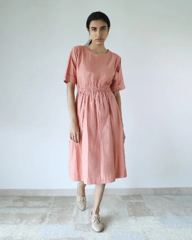 Shop Ladies Clothes Coral Elasticated Waist Dress