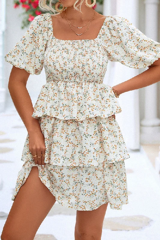 Stylish Looks Ruffle Floral Dress