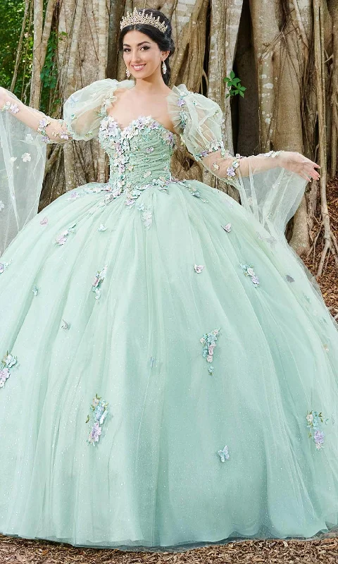 Luxury Fashion Fiesta Gowns 56500 - 3D Floral Applique Sweetheart Ballgown