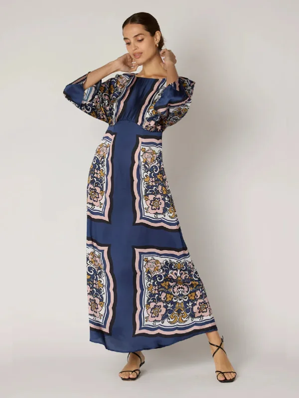 Exclusive Deals Online Fawn Ankle Dress in Floral Anise
