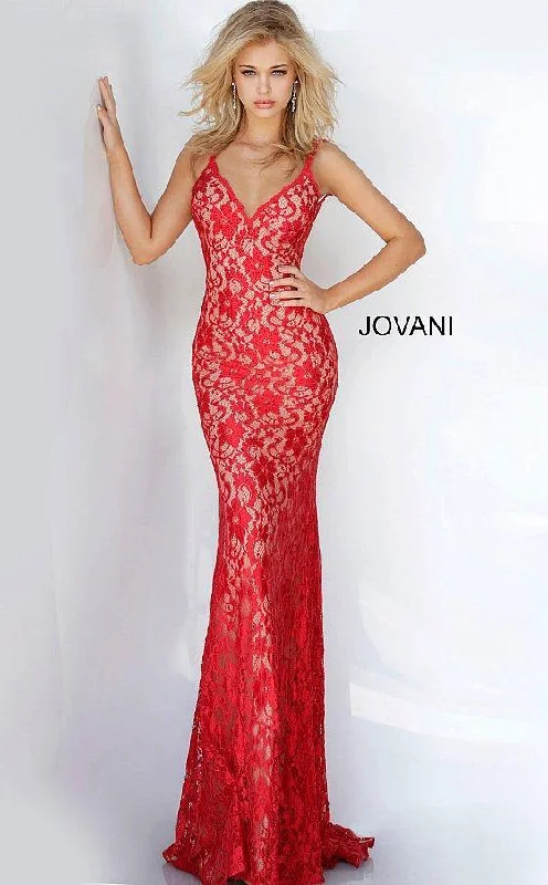 Sophisticated Outfits Jovani 00782 Long Formal Lace Prom Dress