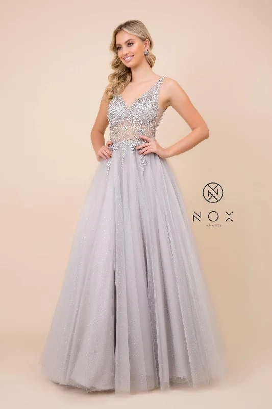 Online Impressions Boutique Long Formal Dress Glitter Prom Ball Gown