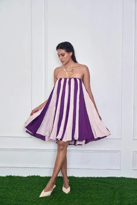 Best Boutiques Online Purple Heart Two Shades Strapless Mini Dress