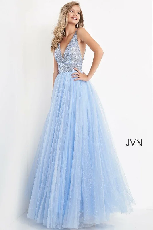 Odd Size Clearance Sale Jovani 05818 Prom Long Sleeveless Glitter Ball Gown