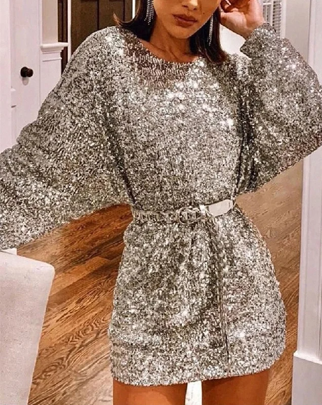Limited Stock, Big Discounts Leora Sequin Mini Dress