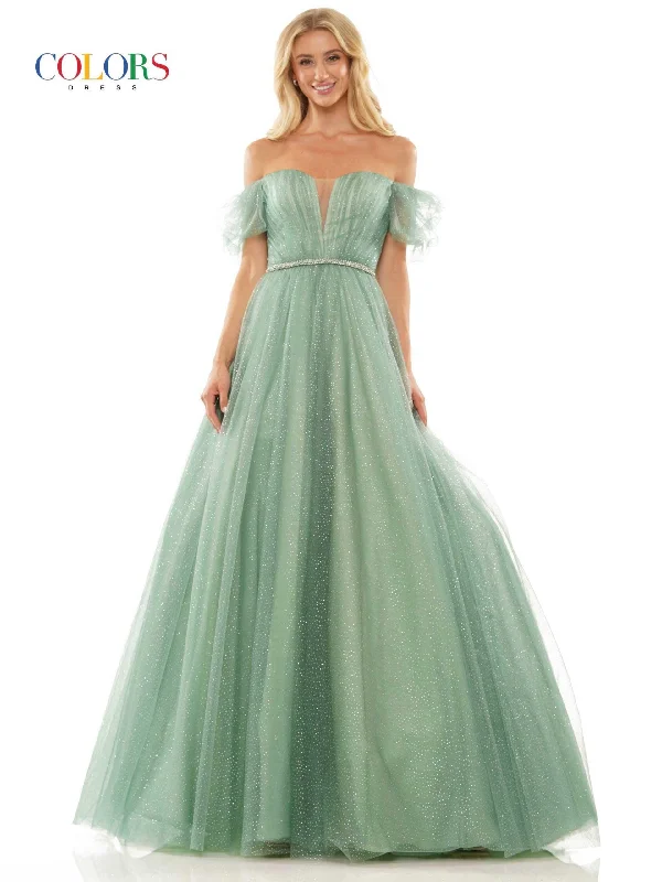 Luxury Fashion Colors 2912 Colors Off Shoulder Long Prom Dress