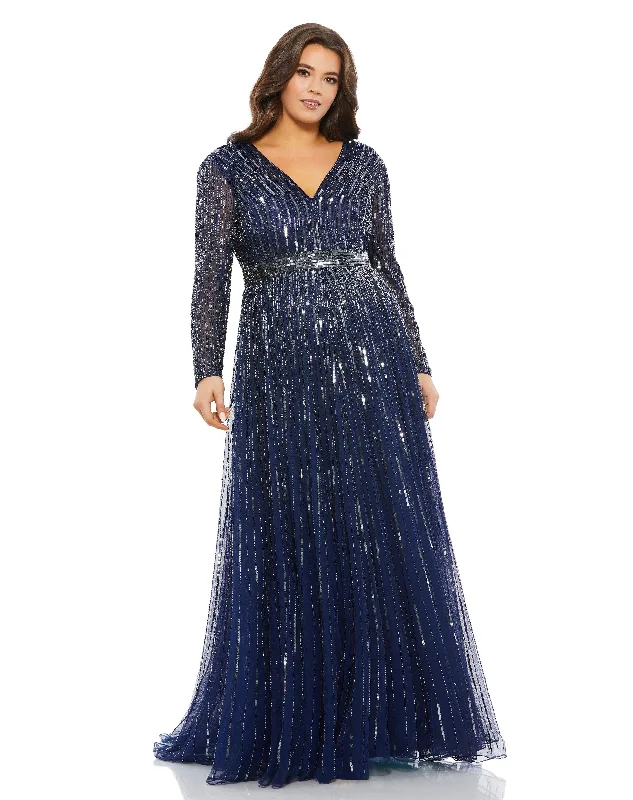 Trend Forward Threads Mac Duggal 5520 Fabulouss Plus Size Long Mother of the Bride Dress