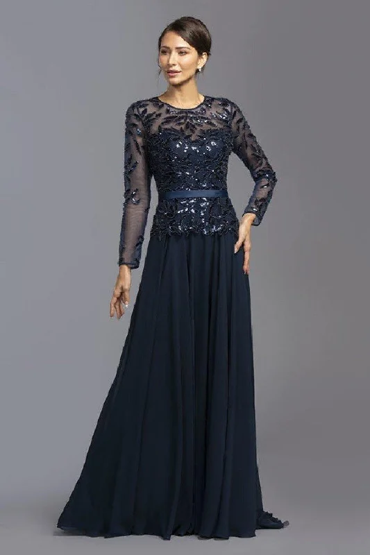 Premium Quality Garments Sequin Embellished Long Formal Dress