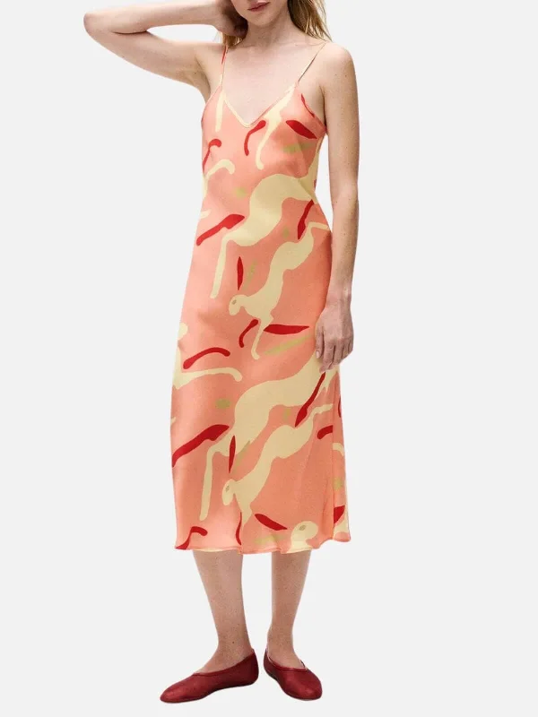 Modern Women's Attire 90s Slip Dress - Rabbit Amaranth