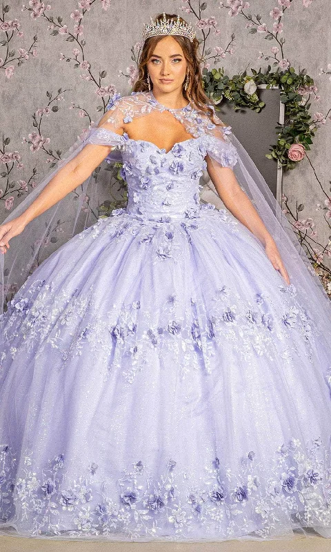 Fashion Sale Elizabeth K GL3179 - Floral Off-Shoulder Ballgown