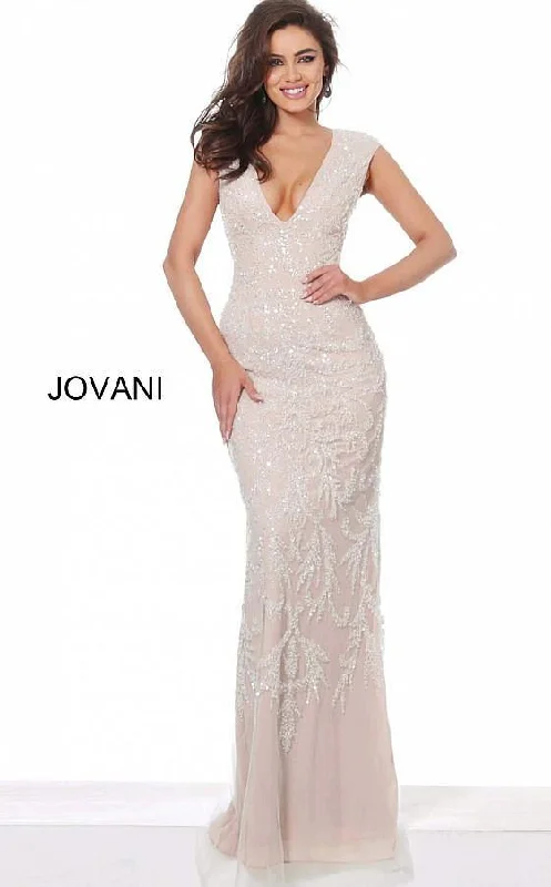 Unleash Your Fashion Jovani 8102 Mother of the Bride Beaded Long Dress