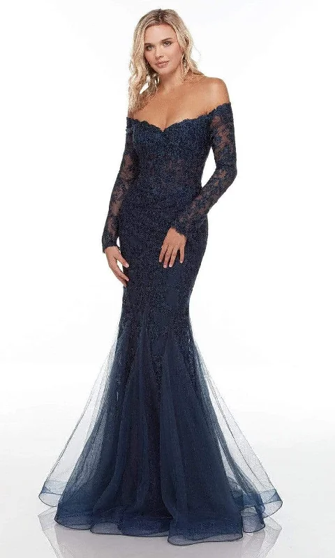 Your Timeless Wardrobe Awaits Alyce Paris - 61097 Off Shoulder Lace Gown