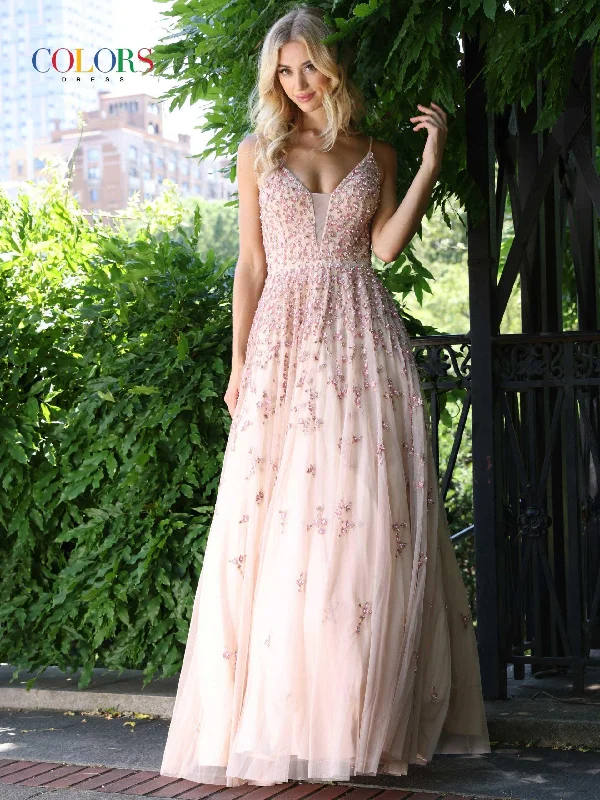 Casual Fashion Colors K140 Colors Spaghetti Strap Long Prom Dress