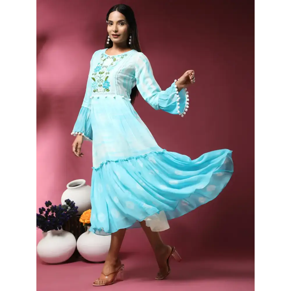 Elegant Women's Attire Stylish Fancy Designer Viscose Rayon Dresses For Women