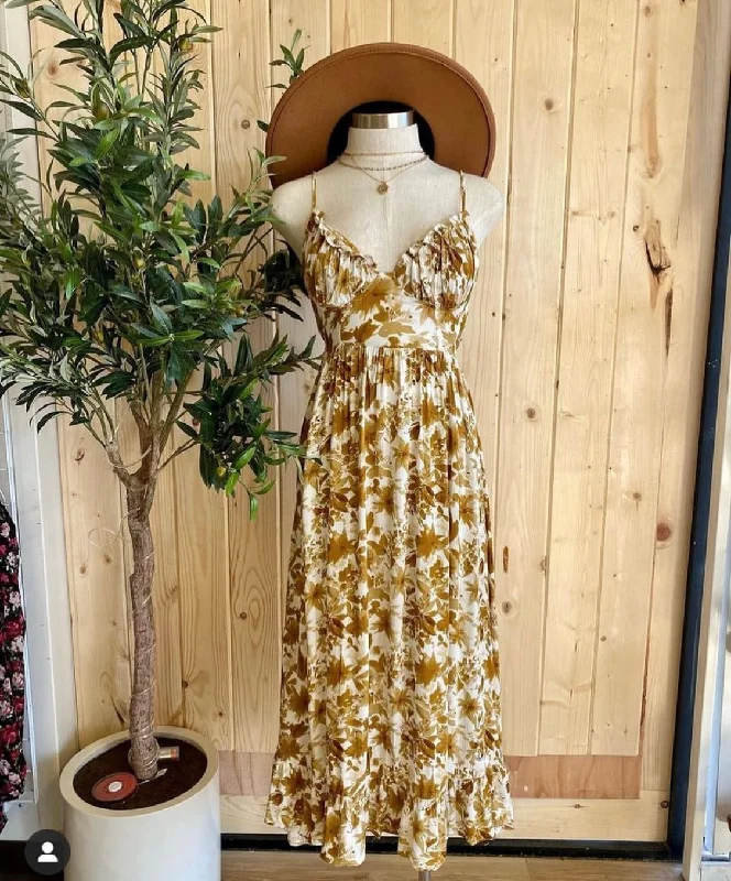 Big Savings White Floral Maxi Dress