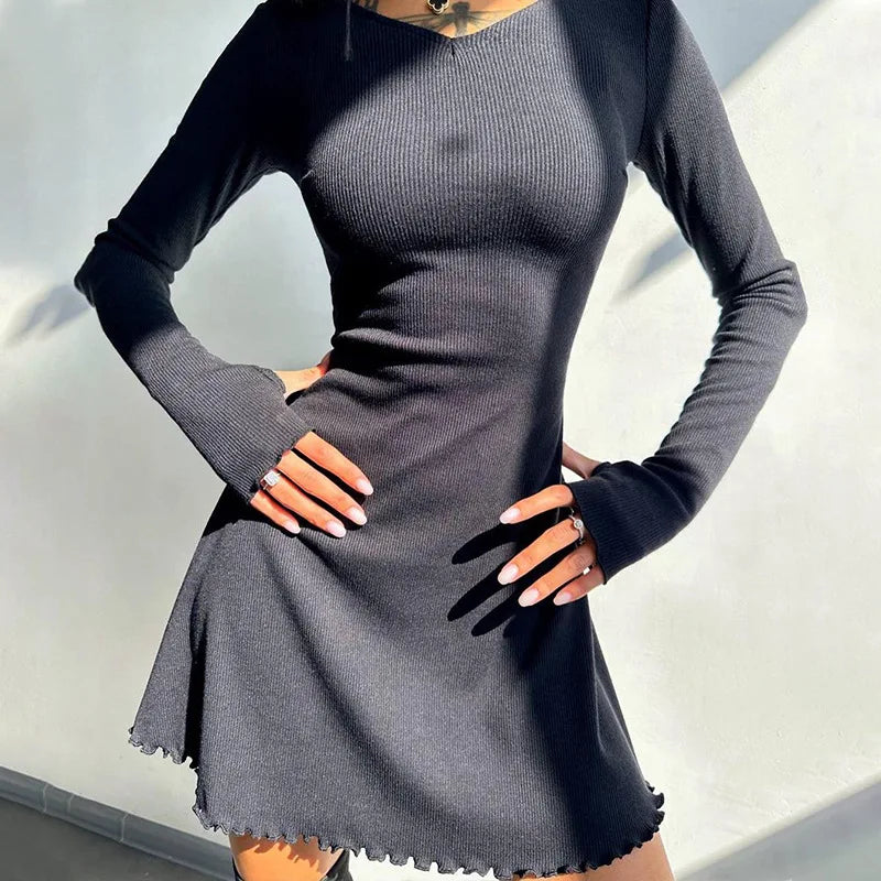 Chic Outfits Elegant Knitted Mini Dress