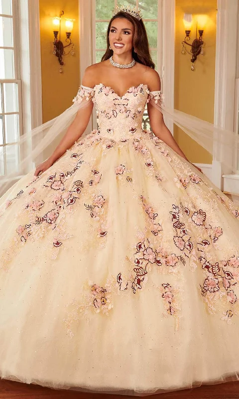 Sustainable Fashion Extravaganza Rachel Allan RQ2161 - Floral Ornate Quinceanera Ballgown
