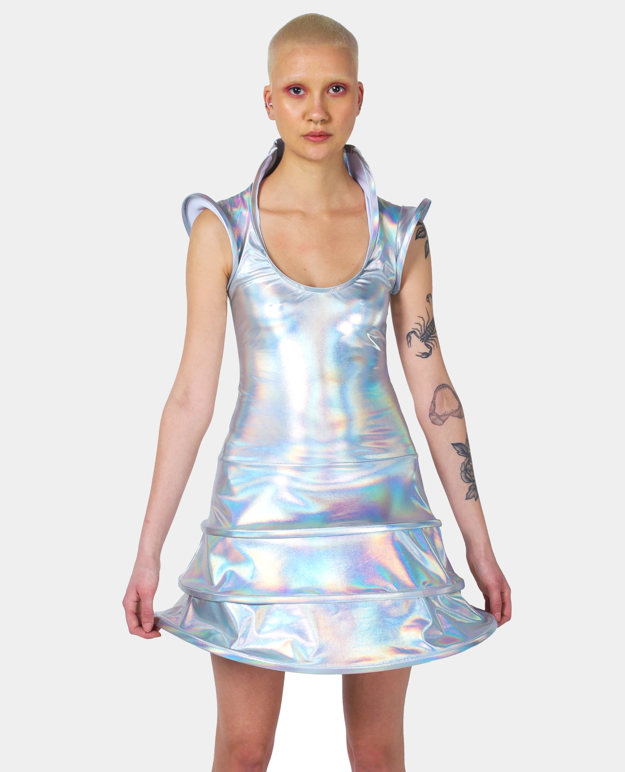 Ride The Style Wave CYBERLAB ENTRAPMENTED DRESS