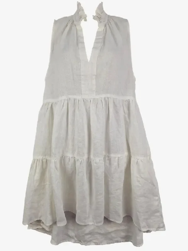 New Season Fashion Preview Sale Saba V Neck Linen Mini Dress Size S