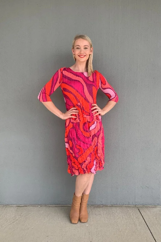 Huge Discounts This Week Alquema - ADC544-SL 3/4 Sleeve Smash Pocket Dress