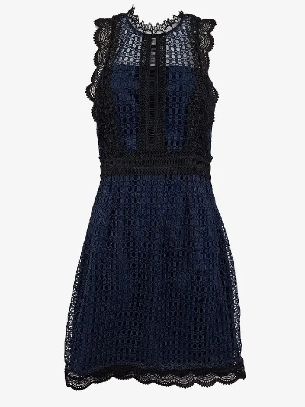 Break Fashion Norms Forever New Lace Indie Chic Mini Dress Size 6