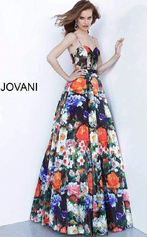 Versatile Outfits Jovani 66692 Long Floral Prom Ball Gown