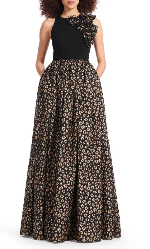 Dive Into Trendy Styles Emily Shalant 17D 0035 - Asymmetric Floral Beaded Evening Dress