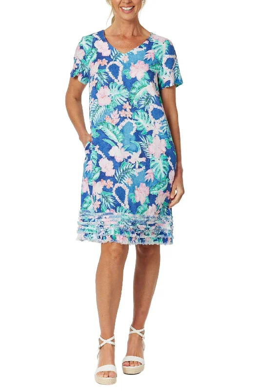 Women's Evening Wear SANTA MONICA FRILLED HEM DRESS - 45654GS