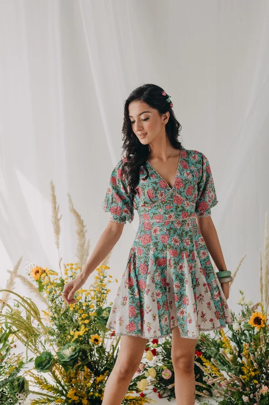 Soft Textures Christina Multicolour Printed Cotton Dress