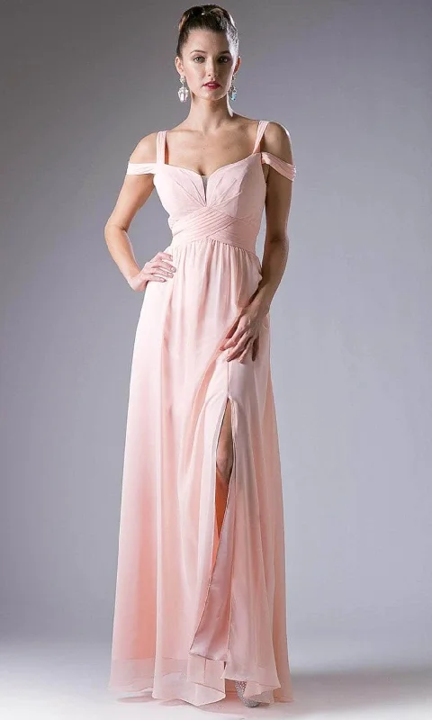 Affordable Online Boutiques Cinderella Divine CH518 - Bare Back Chiffon Flowy Gown