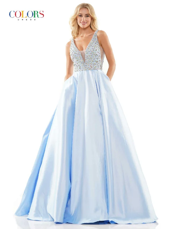 Season Sale Colors 2966 Colors Prom Long Sleeveless Dress