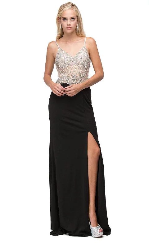 Chic And Edgy Dancing Queen 9650 - Low V-Back Sheath Prom Gown