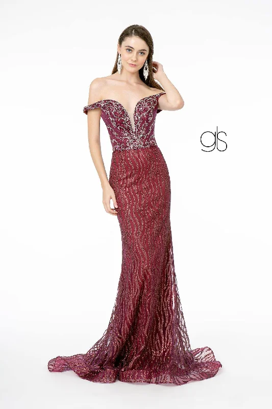 Your Timeless Wardrobe Awaits Jewel Embellished Bodice Glitter Mesh Long Prom Dress