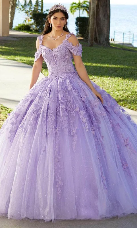 Must-Have Style Discounts Fiesta Gowns 56482 - Floral Applique Tulle Ballgown
