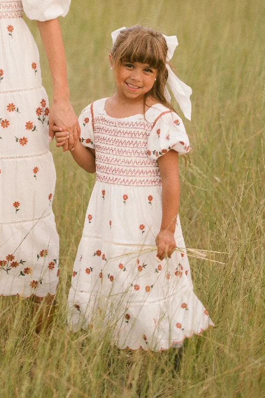 End Of Season Sale Mini Greta Dress in Rust Floral - FINAL SALE